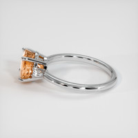 3.02 Ct. Padparadscha Sapphire Ring, 18K White Gold 4