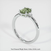 1.33 Ct. Sapphire Ring, 18K White Gold 2