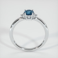 0.55 Ct. Greyish Blue Sapphire Ring, 18K White Gold 3