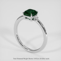 2.30 Ct. Green Sapphire Ring, 18K White Gold 2