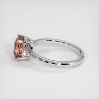 2.00 Ct. Padparadscha Sapphire Ring, 18K White Gold 4