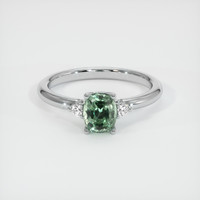 0.90 Ct. Sapphire Ring, 18K White Gold 1