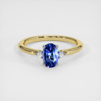 1.15 Ct. Bi Color Sapphire Ring, 14K White & Yellow 1