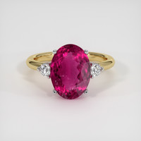 3.99 Ct. Gemstone Ring, 14K White & Yellow 1