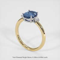 2.03 Ct. Gemstone Ring, 18K White & Yellow 2