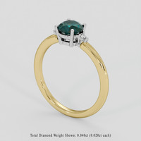 1.41 Ct. Bluish Green Sapphire Ring, 18K White & Yellow 2