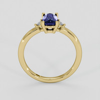 1.09 Ct. Blue Sapphire Ring, 10K Yellow Gold 3