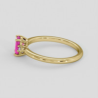 0.69 Ct. Pink Sapphire Ring, 10K Yellow Gold 4