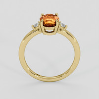 2.03 Ct. Orange Sapphire Ring, 10K Yellow Gold 3