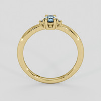 0.33 Ct. Greenish Blue Sapphire Ring, 10K Yellow Gold 3