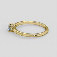 0.33 Ct. Greenish Blue Sapphire Ring, 10K Yellow Gold 4