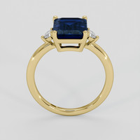 3.52 Ct. Blue Sapphire Ring, 10K Yellow Gold 3