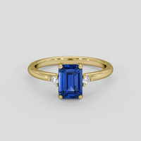 1.70 Ct. Blue Sapphire Ring, 10K Yellow Gold 1