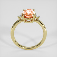 3.04 Ct. Padparadscha Sapphire Ring, 10K Yellow Gold 3