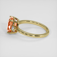 3.04 Ct. Padparadscha Sapphire Ring, 10K Yellow Gold 4