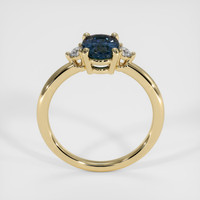 1.07 Ct. Greenish Blue Sapphire Ring, 10K Yellow Gold 3