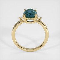 2.52 Ct. Greenish Blue Sapphire Ring, 10K Yellow Gold 3