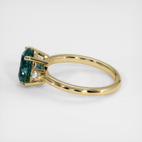 2.52 Ct. Greenish Blue Sapphire Ring, 10K Yellow Gold 4