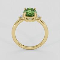 2.84 Ct. Yellowish Green Sapphire Ring, 10K Yellow Gold 3