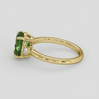 2.84 Ct. Yellowish Green Sapphire Ring, 10K Yellow Gold 4