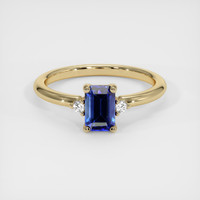 0.89 Ct. Sapphire Ring, 14K Yellow Gold 1