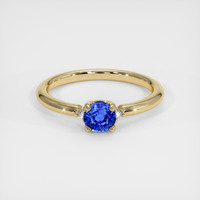 0.72 Ct. Blue Sapphire Ring, 14K Yellow Gold 1
