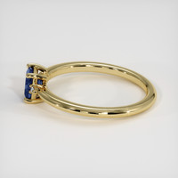 0.89 Ct. Blue Sapphire Ring, 14K Yellow Gold 4