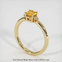 0.90 Ct. Sapphire Ring, 14K Yellow Gold 2