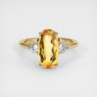 3.64 Ct. Gemstone Ring, 14K Yellow Gold 1