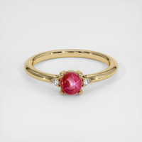 0.94 Ct. Ruby Ring, 14K Yellow Gold 1