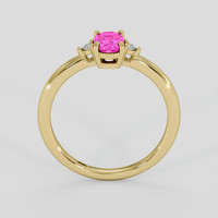 0.69 Ct. Pink Sapphire Ring, 14K Yellow Gold 3