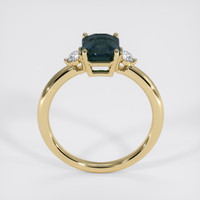 2.64 Ct. Greenish Blue Sapphire Ring, 14K Yellow Gold 3