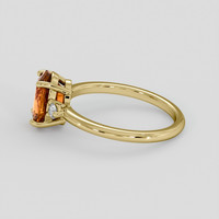 2.03 Ct. Orange Sapphire Ring, 14K Yellow Gold 4