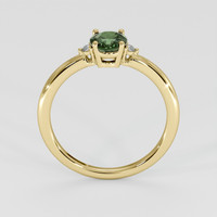 1.11 Ct. Green Sapphire Ring, 14K Yellow Gold 3