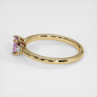 0.71 Ct. Pinkish Purple Sapphire Ring, 14K Yellow Gold 4