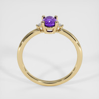 0.91 Ct. Purple Sapphire Ring, 14K Yellow Gold 3