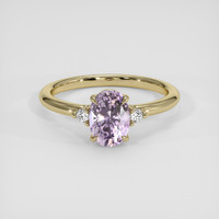 1.62 Ct. Pinkish Purple Sapphire Ring, 14K Yellow Gold 1
