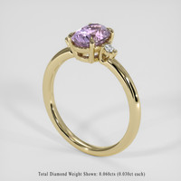 1.62 Ct. Pinkish Purple Sapphire Ring, 14K Yellow Gold 2