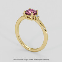 1.15 Ct. Padparadscha Sapphire Ring, 14K Yellow Gold 2
