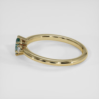 0.36 Ct. Greenish Blue Sapphire Ring, 14K Yellow Gold 4