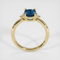1.00 Ct. Greenish Blue Sapphire Ring, 14K Yellow Gold 3