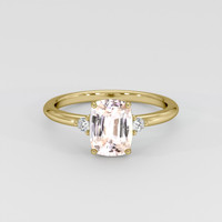 1.81 Ct. Peach Sapphire Ring, 14K Yellow Gold 1
