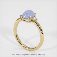 3.27 Ct. Bluish Purple Sapphire Ring, 14K Yellow Gold 2