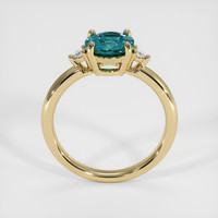 1.04 Ct. Bluish Green Sapphire Ring, 14K Yellow Gold 3