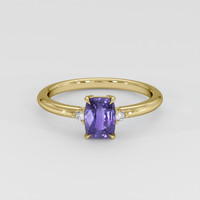 1.63 Ct. Violet Sapphire Ring, 14K Yellow Gold 1
