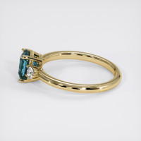 1.80 Ct. Bluish Green Sapphire Ring, 14K Yellow Gold 4