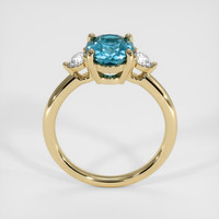 1.70 Ct. Greenish Blue Sapphire Ring, 14K Yellow Gold 3