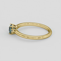 0.46 Ct. Greenish Blue Sapphire Ring, 14K Yellow Gold 4