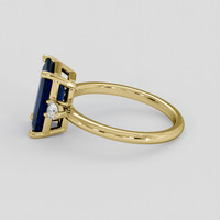 3.52 Ct. Blue Sapphire Ring, 14K Yellow Gold 4