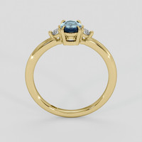 0.48 Ct. Bluish Green Sapphire Ring, 14K Yellow Gold 3